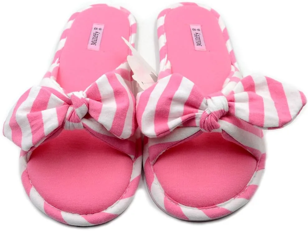 Millffy Summer Slippers for Women Indoor Open Toe Slippers Kawaii Cotton Bedroom Slippers for Womens Sandal Slippers