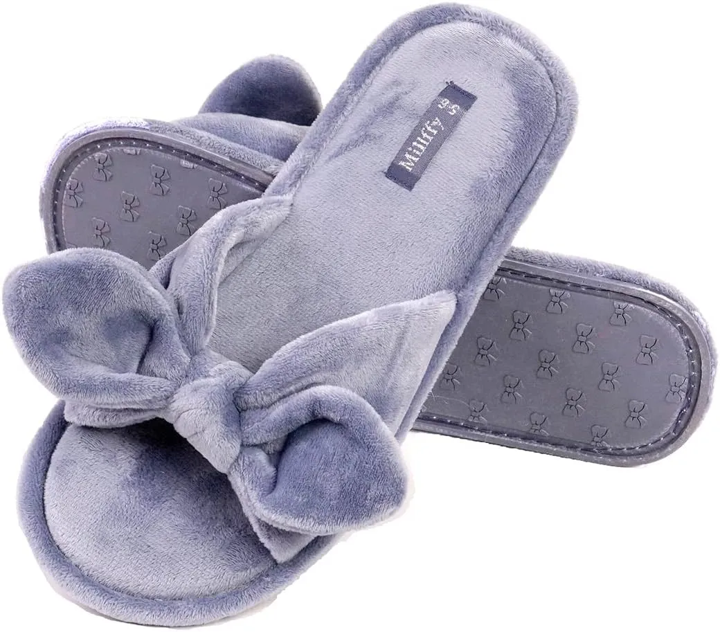 Millffy Summer Slippers for Women Indoor Open Toe Slippers Kawaii Cotton Bedroom Slippers for Womens Sandal Slippers