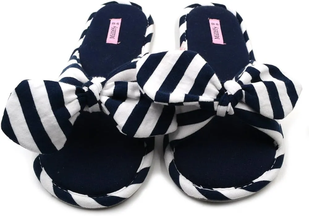 Millffy Summer Slippers for Women Indoor Open Toe Slippers Kawaii Cotton Bedroom Slippers for Womens Sandal Slippers