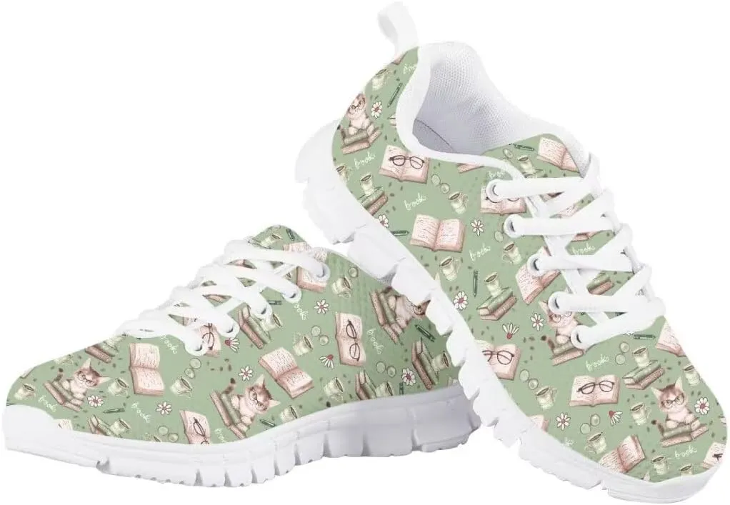 Pinupub Tennis Casual Sports Shoes for Boys Girls Breathable Soft Non Slip Lace Up Sneakers