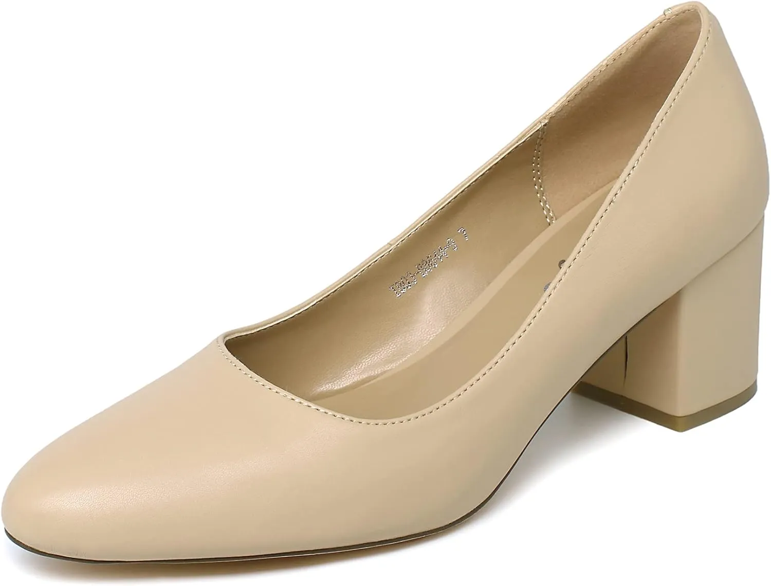 Reitoye Women's Chunky Heel Pumps Closed Toe Dress Pump Heels