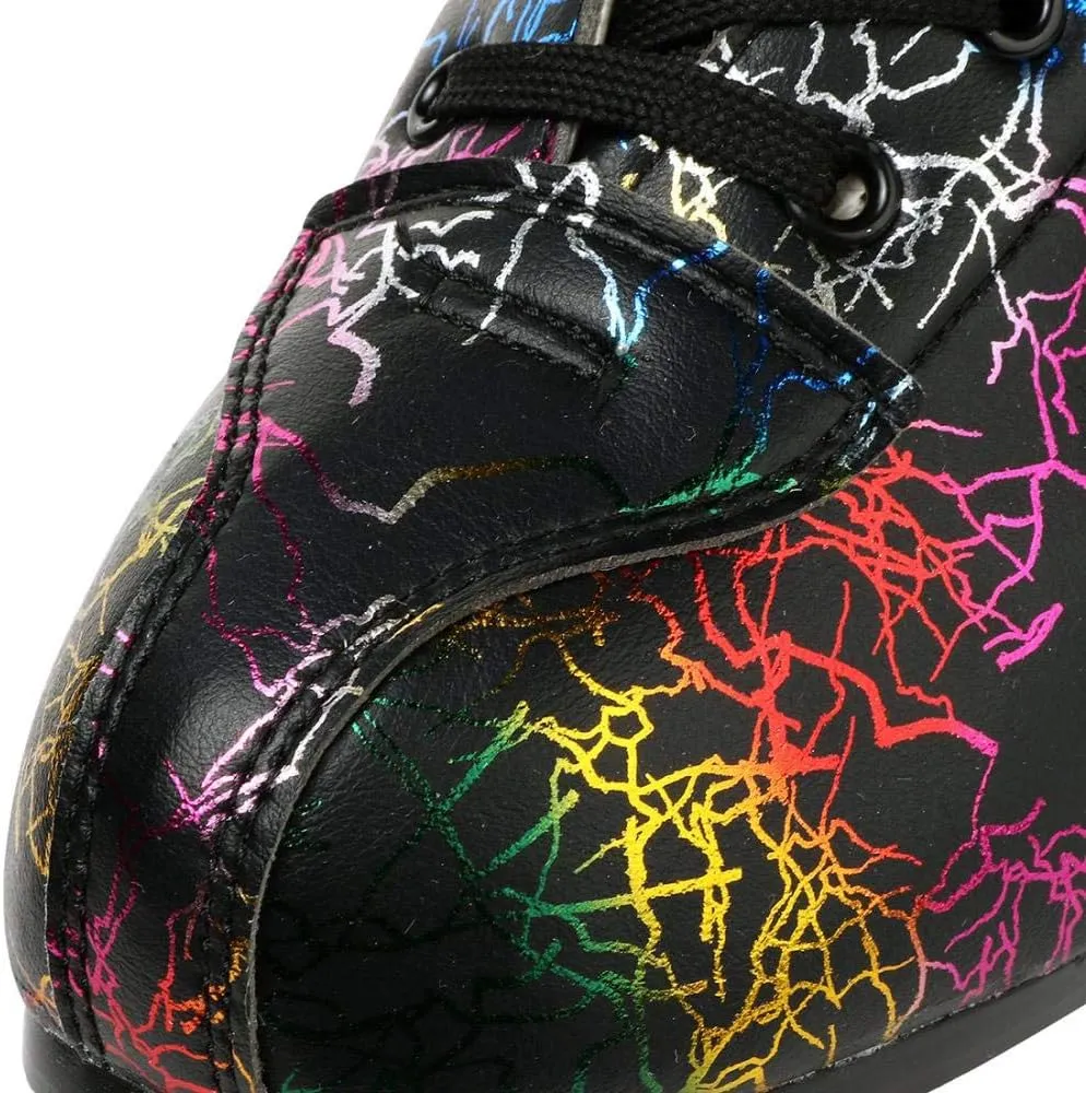 Roller Skates for Women and Mens Classic High-top 4 Wheels Skating Roller Double Row Skates for Indoor Outdoor with Bag