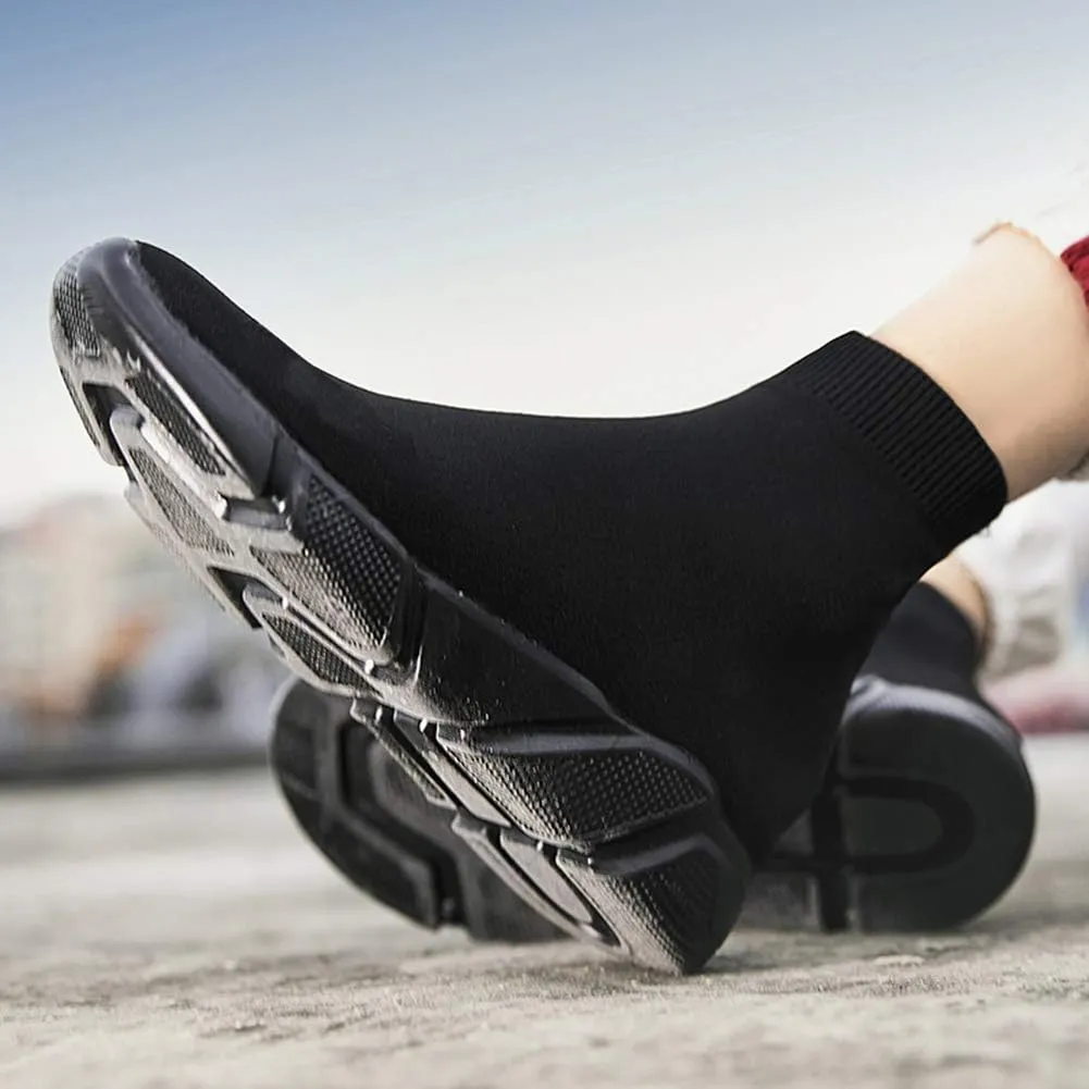 SUNROLAN Fashion Sneakers for Men Lightweight Athletic Running Shoes Breathable Walking Sock Shoes