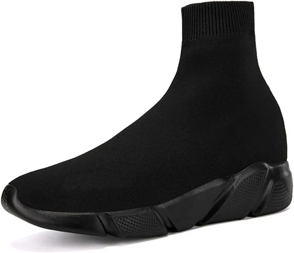 SUNROLAN Fashion Sneakers for Men Lightweight Athletic Running Shoes Breathable Walking Sock Shoes