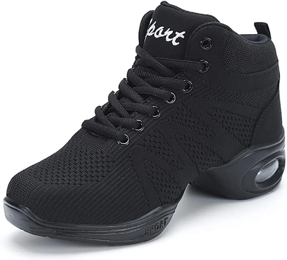 TINRYMX Women Modern Dance Sneaker Jazz Shoes Lace up Air Cushion Ballroom Hip hop Practice Dance Shoes,Model-LYX708