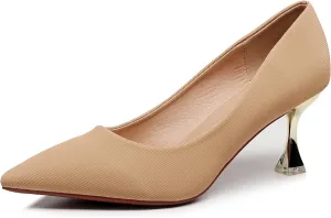 VenusCelia Women's Golden-Sun Pump Stiletto Heel Shoe