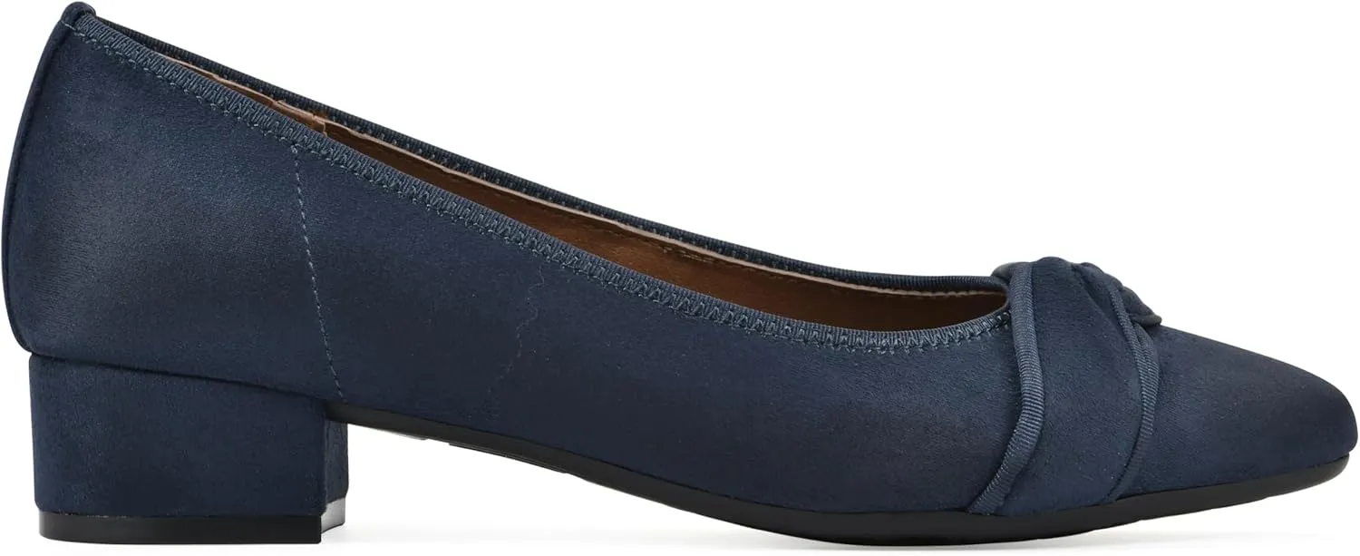 WHITE MOUNTAIN Women's Bordeaux Dressy Crisscross Block Heel