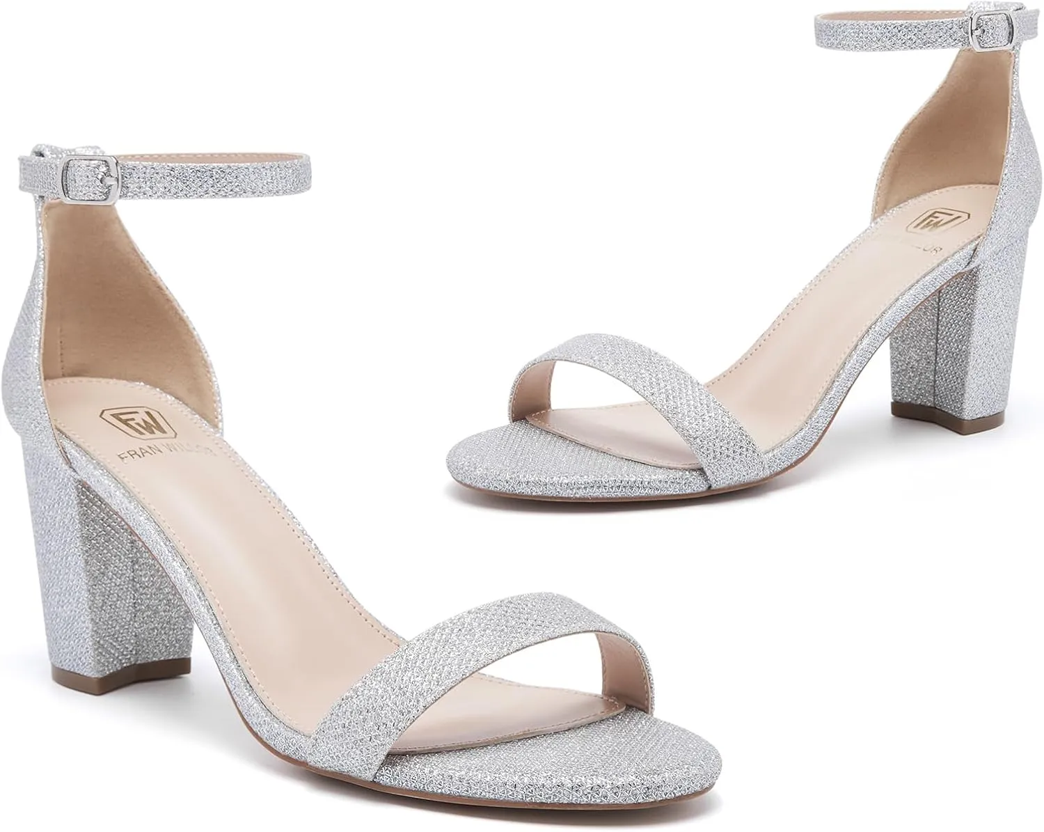 Women Open Toe Low Chunky Short Heels Ankle Strap Block Heel Sandals Party Dress Wedding Pump Shoes
