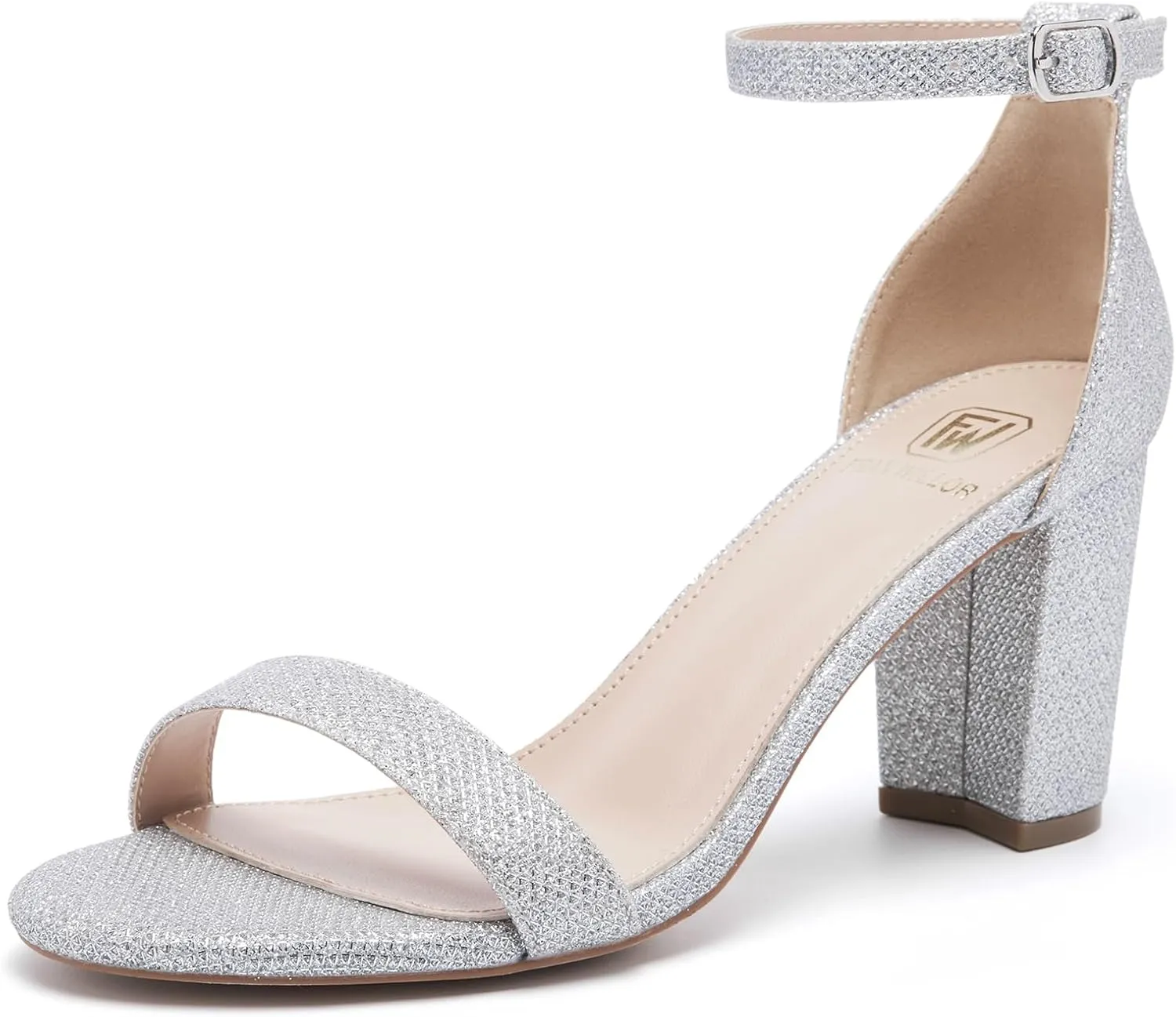 Women Open Toe Low Chunky Short Heels Ankle Strap Block Heel Sandals Party Dress Wedding Pump Shoes