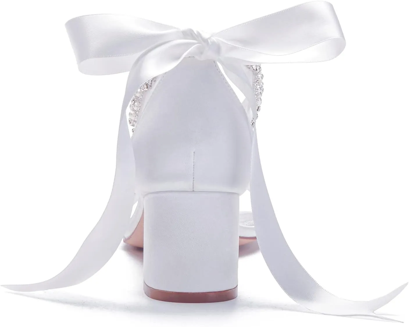 Women's Low Block Heel Sandals Chunky Ankle Strap Pearl Wedding Dress Shoes Low Heel Comfortable Pump Sandals