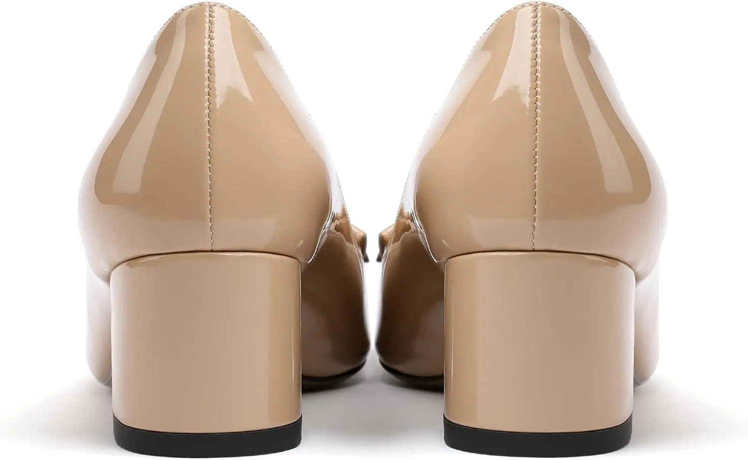 YODEKS Women's Chunky Heel Pumps Low Block Heel Pointed Toe Slip on Dress Pump Shoes for Work Casual Daily Life Party Dress Shoes